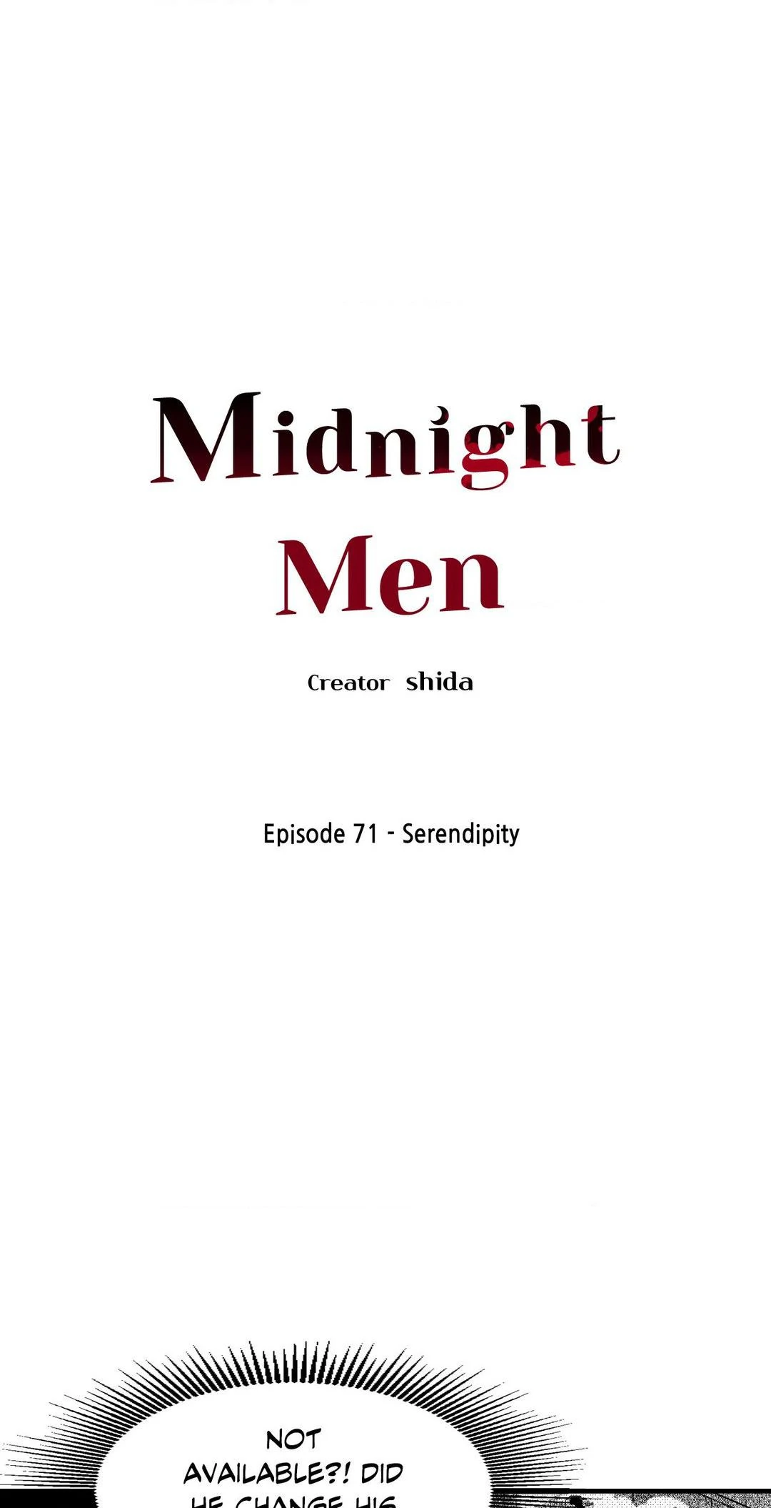 Midnight Men - Serendipity manhwa