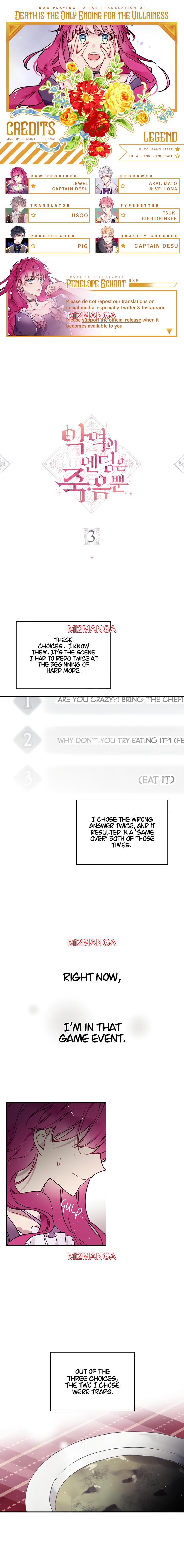 Death Is The Only Ending For The Villainess - Chapter 3 manhwa